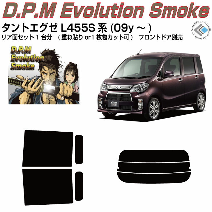 高品 タントエグゼ L455S系(09y～)◇カット済みカーフィルム リアセット