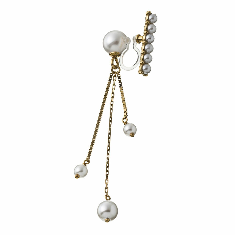 特別価格 エレノアジュエリー Elenore Jewelry リバーシブルパールチェーンノンホールピアス 片耳分 イヤリング アレルギーフリー ELNH0003