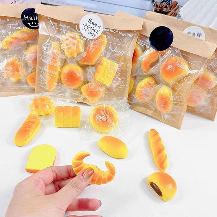 小サイズ かわいい 中サイズ スクイーズ ストレス解消　 リアル おもちゃ パン屋さんごっこ パン ままごと 癒し 5個セット ストレス解消 インテリア ふわふわパン artezakka-10104528 アルテ雑貨 サンプル画像2