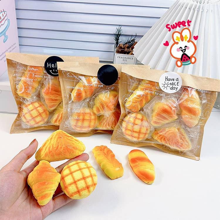 小サイズ かわいい 中サイズ スクイーズ ストレス解消　 リアル おもちゃ パン屋さんごっこ パン ままごと 癒し 5個セット ストレス解消 インテリア ふわふわパン artezakka-10104528 アルテ雑貨 サンプル画像3