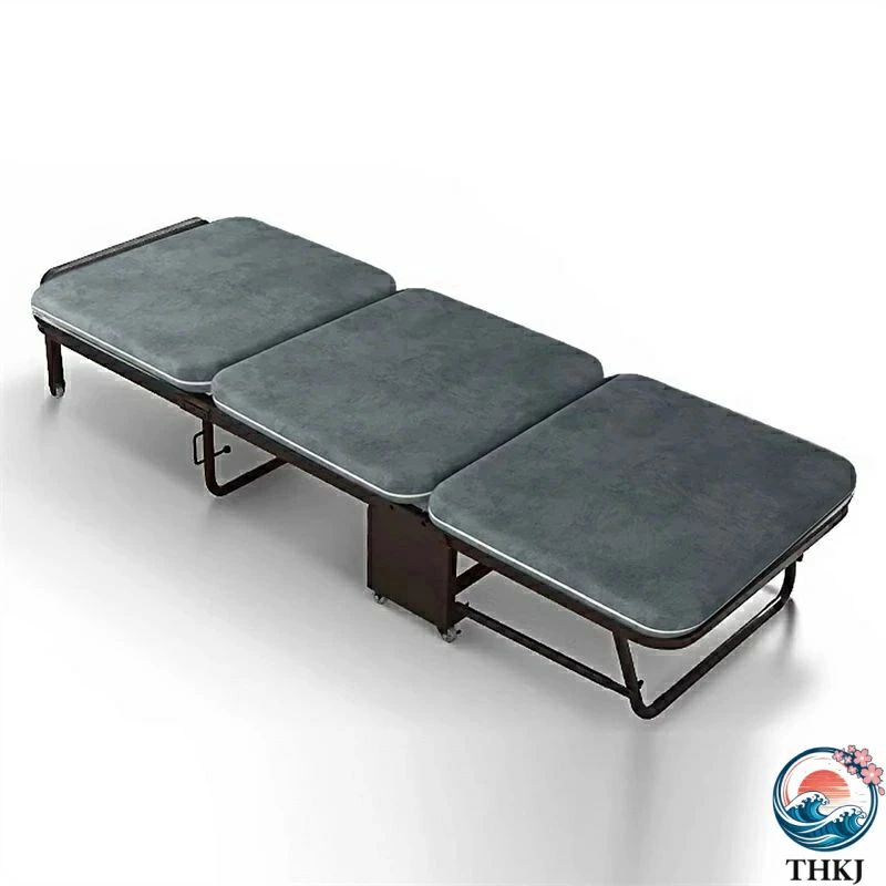 Foldable Bed - 折り畳みベッド メモリーフォームマットレス付き、折りたたみベッド 5段階調節可能な背もたれ、ポータブルおりたたみベット、大人用キャンピングベッド
