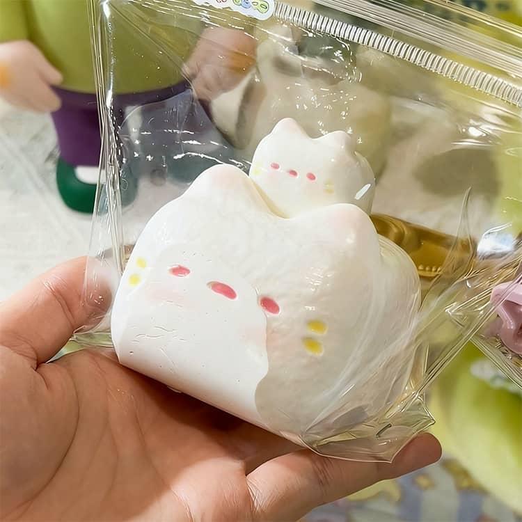 軽減 ぬいぐるみ 不安 スクイーズ ストレス解消　 水感スクイーズ ストレス解消　 おもちゃ ぷにぷに弾力 ストレス解消 猫スクイーズ ストレス解消　 ねこ ネコ 低反発ソフト握り心地 万能アイテム artezakka-10107410 アルテ雑貨 サンプル画像3