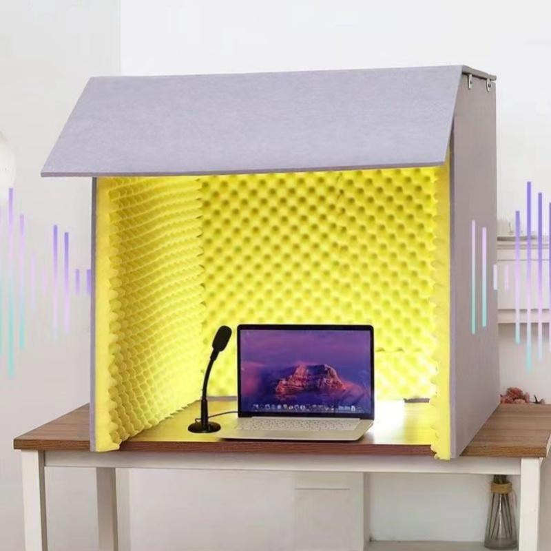 防音ボックス パーテーション 防音ブース 自宅 天板付き 幅80×奥行80×高さ80cm 簡...
