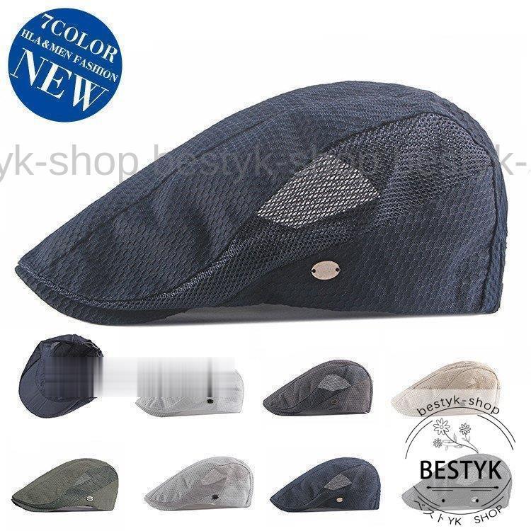 遮陽帽 - 帽子 ハンチング メンズ レディース メッシュ ハンチング帽 UVカット 夏物 野球帽 日よけ 紫外線対策