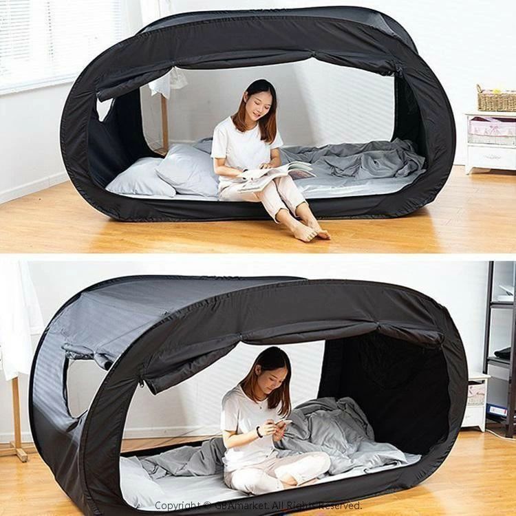 Touring Tent - 室内用テント プライベート一人用 二人用 避難所用 個室 自動ポップアップ ワンタッチ アウトドア キャンプ用品 子供 大人 洗える 花粉対策 簡易個室 蚊帳