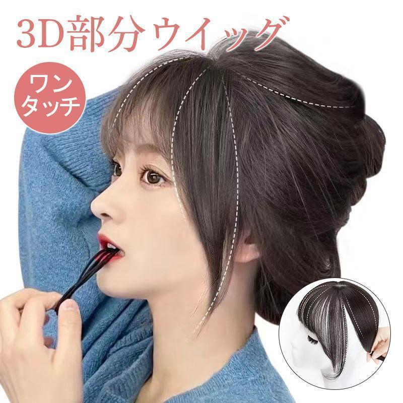 ウィッグ 前髪ウィッグ 3D構造 白髪かくし レディース エクステ ポイントウィッグ ...