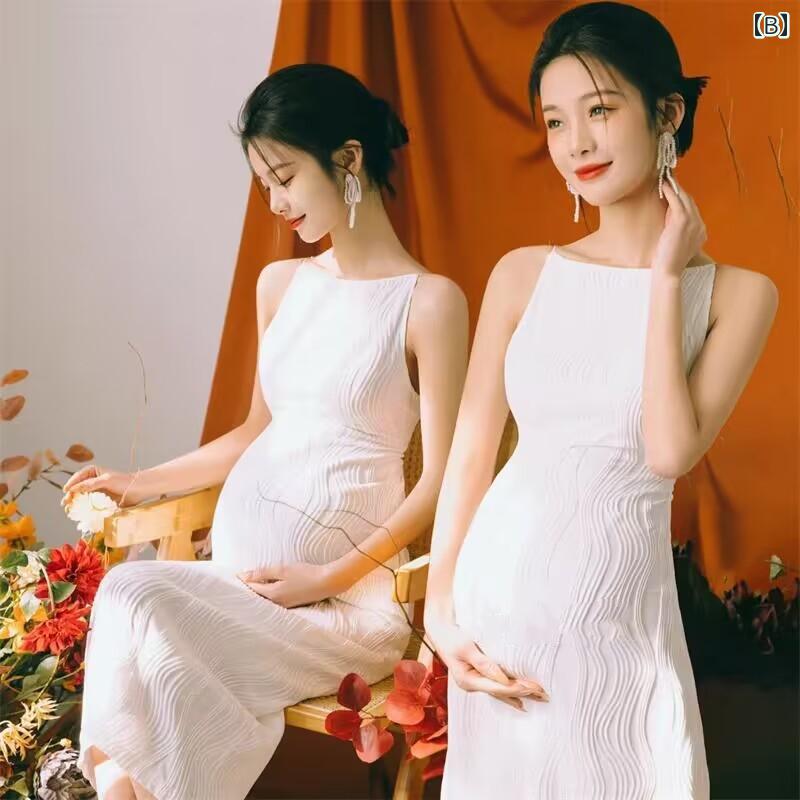 マタニティ フォト 衣装 妊婦 ファッション 服 写真 撮影 アート 小道具 レトロ フ...
