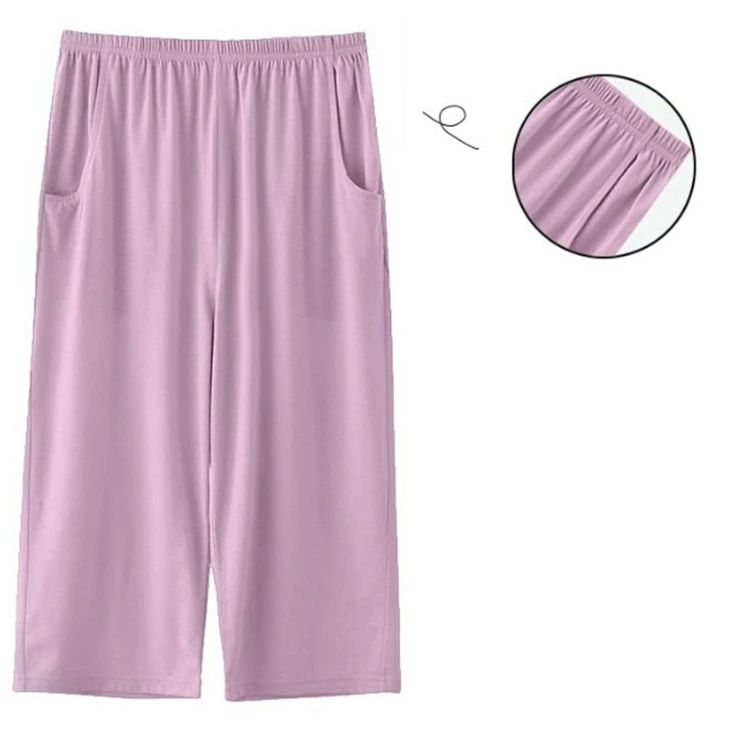 ワイドパ ハーフパンツ 部屋着 コットン おしゃれ ボトムス ルームウェア ルームパンツ 7分丈 10分丈 綿 下 パジャマ レディース 2