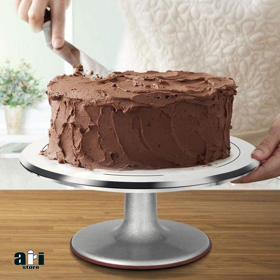 ケーキ回転台 アルミ合金 回転台 ケーキクーラー ケーキ装飾台 滑り止め ケーキ作り用 ターンテーブル ベーキング ツール デコレーション用 ベーキングツール 2