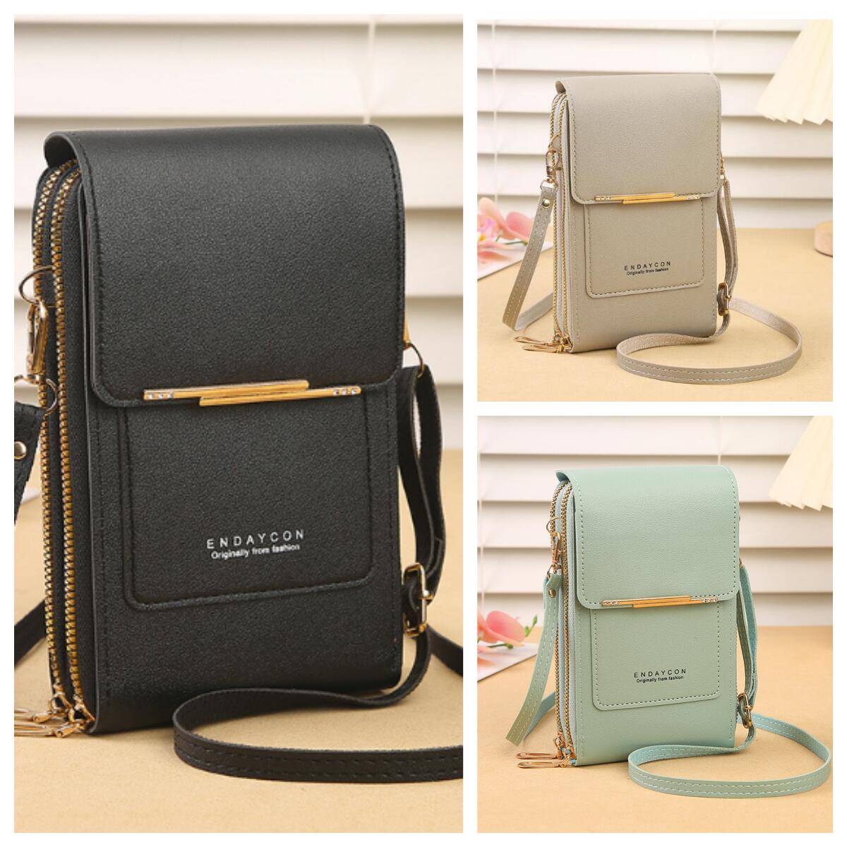 メンズ レディース お財布 コンパクト 小さい 小銭入れ カード入れ かわいい タッチパネル ショルダーバッグ スマホポーチ 3色