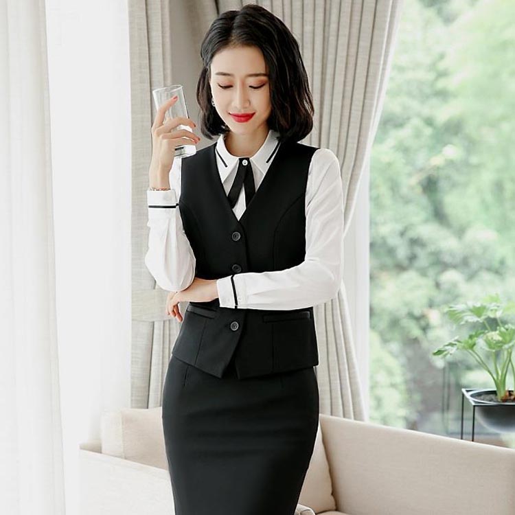 ベスト レディース 事務服ベスト 制服 4つボタン 洗える 単品 制服 おしゃれ フォーマル 仕事用 ベストスーツ フォーマル ビジネス 面接 おしゃれ 着痩せ 送料無料 artezakka-10108535 アルテ雑貨 サンプル画像3