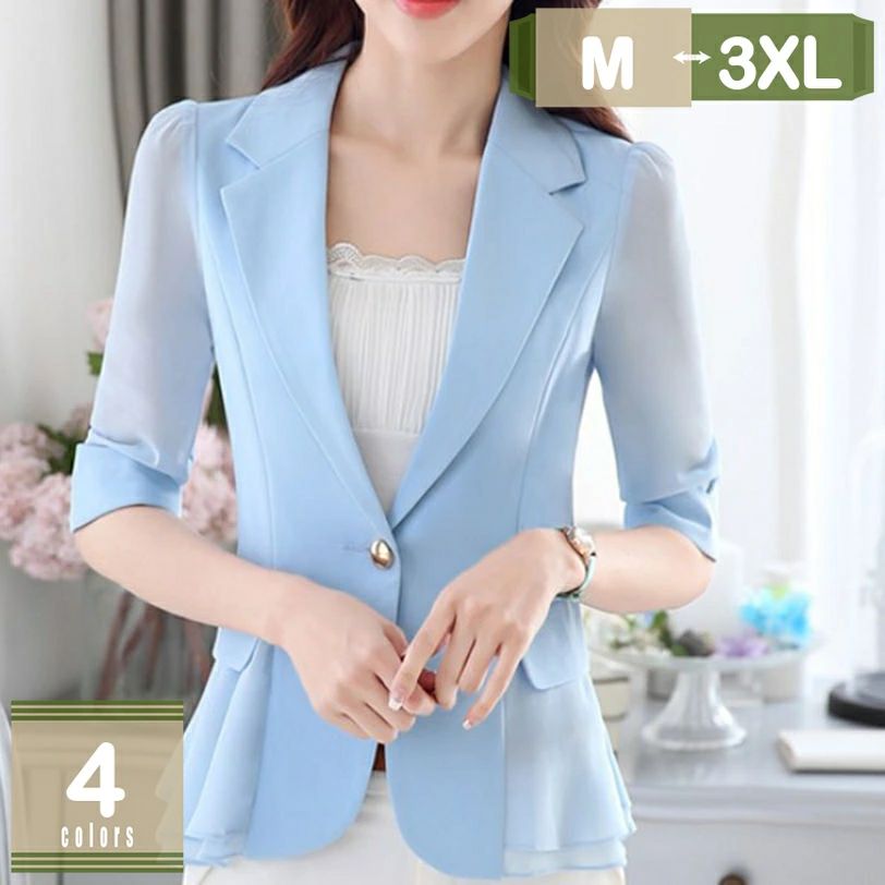 通勤 入園式 入学式 春秋冬 ショートブレザー オフィス スリム 無地ボタン 着痩せ フォーマルジャケット ビジネス レディース