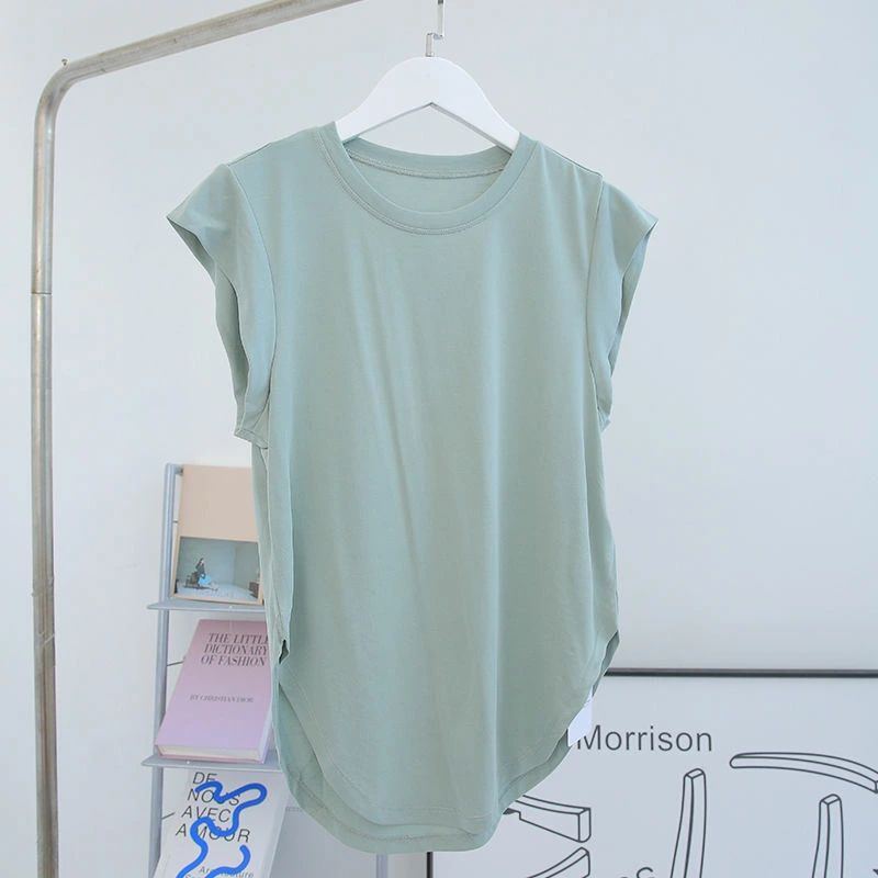 ピラ フィットネス トップス ウェア ヨガ スポーツウェア レディース 半袖 速乾 ヨガウェア サイドスリット 丸み裾 通気Tシャツ