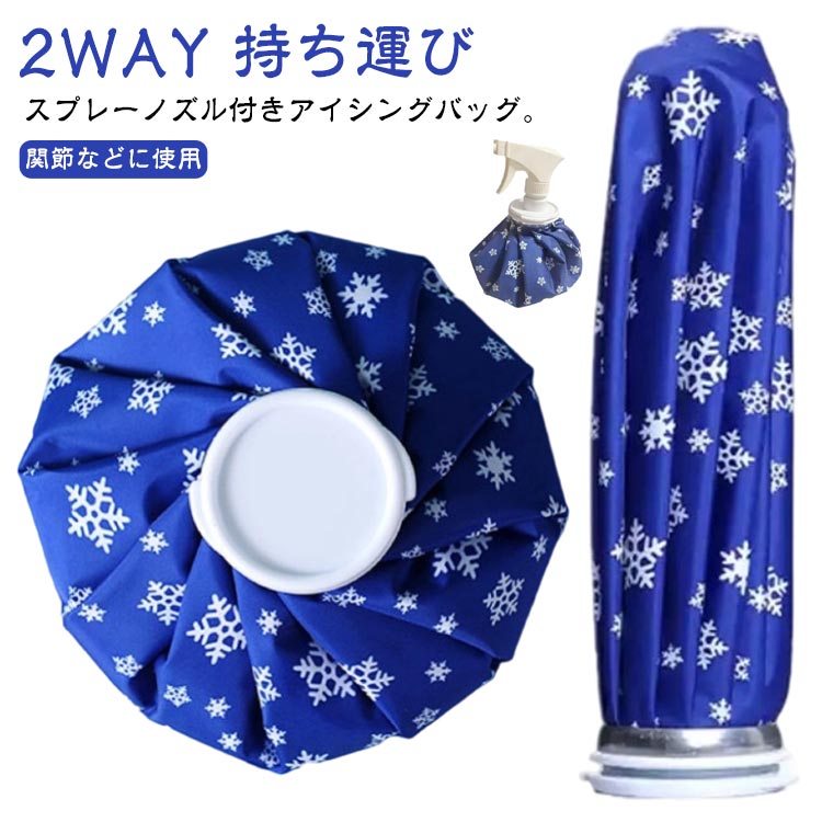 氷のう アイスバッグ スプレー付 氷嚢 アイシングバッグ 2WAY 持ち運び 熱中症 応...