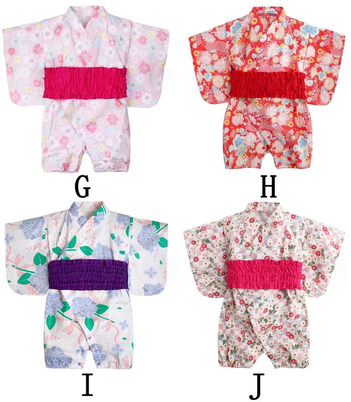 浴衣 子供 浴衣セット 連体服 女の子 浴衣セット 着物-帯付き 2点セット 吸水速乾 10色選択 70/80/90CM 年賀状 節句 長袖 冬 フォーマル 赤ちゃん ベビー服 秋 春 夏 新生児 和服 和装 出産祝い プレゼント 七五三 結婚式