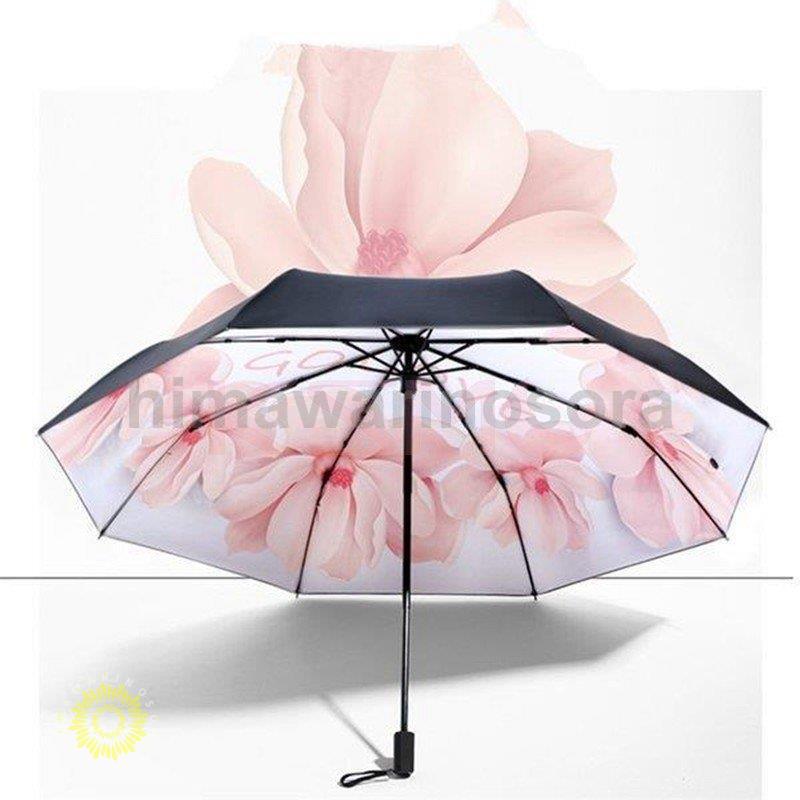 Umbrella - 日傘 折りたたみ傘 レディース おしゃれ 軽量 晴雨兼用 自動開閉 折りたたみ傘 UVカット錠柄 日傘 雨傘 遮光 遮熱 3段折りたたみ 紫外線対策 涼しい