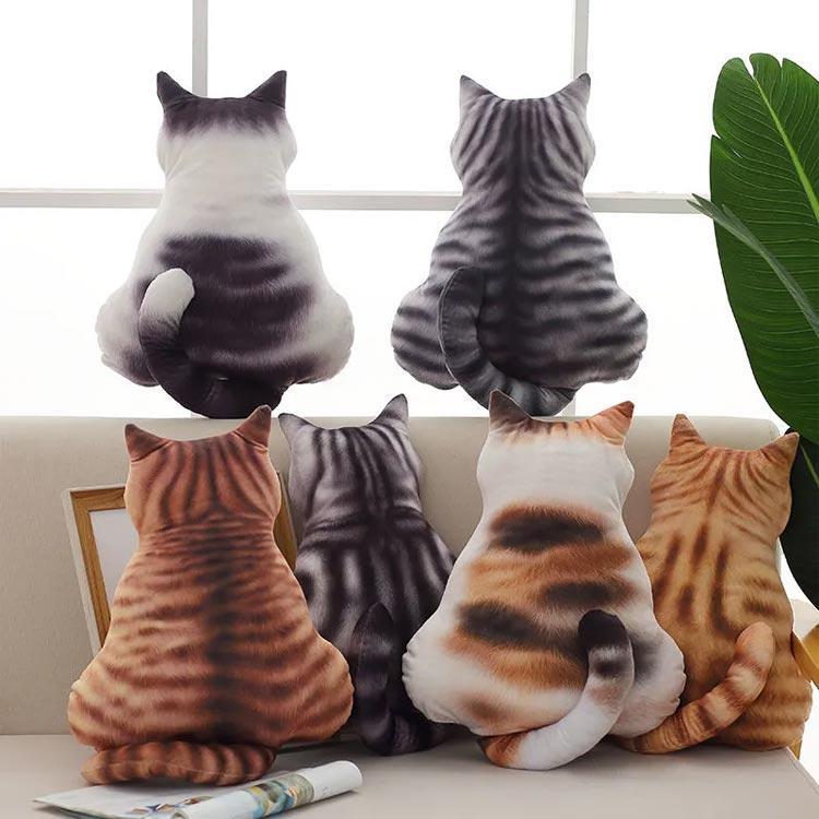 ふわふわの猫型クッション ねこ 猫型 クッション クッション ねこぬいぐるみ ねこ...