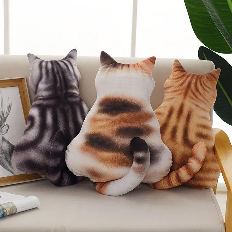 ふわふわの猫型クッション ねこ 猫型 クッション クッション ねこぬいぐるみ ねこ...