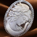 カメオ 女性人物像 繊細&立体的な彫刻 イタリアの彫刻家ロマーノ氏製作 ブローチ・ペンダント枠加工承ります。 カメオ アクセサリー 高級 ギフト お誕生日 プレ...