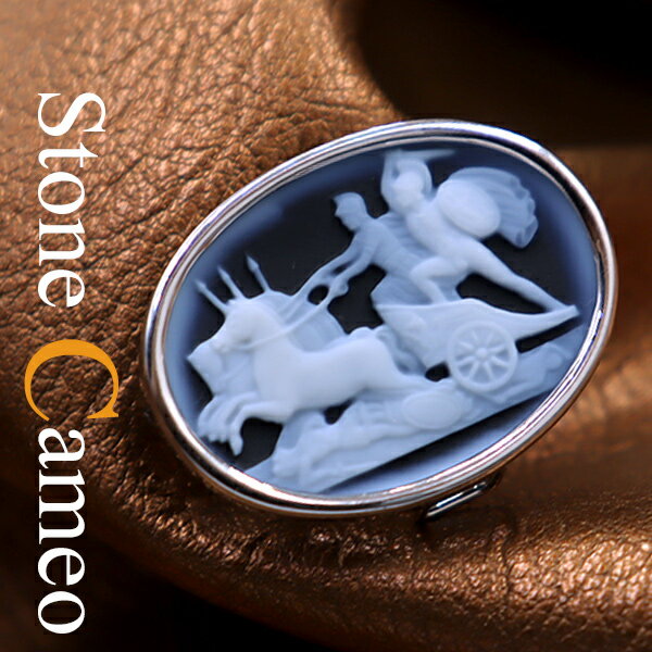 カメオブローチ アテナ ヘラ トロイア戦争 BIGBANG G-DRAGON メンズ&レディス メノウカメオブローチ&ネックレス ドイツ製 Silver枠 スト...