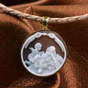 カメオ ペンダント ネックレス 天使 エンジェル 18金ゴールド イタリアのシェルカメオ 世界最高峰アゴス氏彫刻 カメオ アクセサリー 高級 ギフト お誕生日 ...