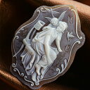 カメオ作品 ウィリアム・アドルフ・ブグローの絵画の図柄 イタリア製 シェルカメオ 彫刻家アッカニート氏作 ブローチ&ネックレス加工承ります カメオ アクセサリー...