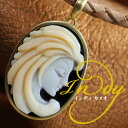 カメオネックレス シェルカメオ 「INDY」インディカメオコレクション カリファーノ作 18金ゴールド ツヤ消しマット枠 カメオ アクセサリー 高級 ギフト お...