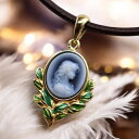 メノウカメオペンダント&ネックレス エナメル付 イタリア&ドイツ製 美しい女性人物像 G-DRAGON Silver シルバーギルド 上品&高品質&低価格 オシ...
