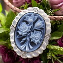 メノウカメオブローチ&ネックレス ストンカメオ お花 白蝶貝 ダイヤ付 本革レザーネックレス付 ドイツ製カメオ デザイナーズ製品 カメオ アクセサリー 高級 ギ...