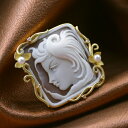カメオブローチ&ネックレス 巨匠ガロファロ作 18金ゴールド 本真珠 不死鳥 フェニックス Phoenix イタリア製 シェルカメオ アクセサリー 高級 ギフト...
