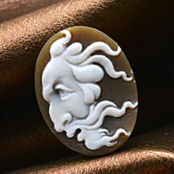 カメオ作品 巨匠ガロファロ作 代表作 MASK マスク 魔除け イタリア製 シェルカメオ ペンダント&ネックレス加工承ります カメオ アクセサリー 高級 ギフト...