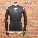 【期間限定ポイント5倍】LAILING ロゴ プリント モックネック シャツ カットソー Tシャツ コンプレッション ウェア インナー 長袖 ゴルフ スポーツ メンズ 紳士 ライリング 送料無料【ir104-6600TAF】