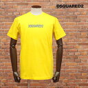 DSQUARED2 丸首Tシャツ S71GD1042 ロゴ レタード プリント ジャージー快適 イタリア製 半袖 ストリート サーフ メンズ ディースクエアード