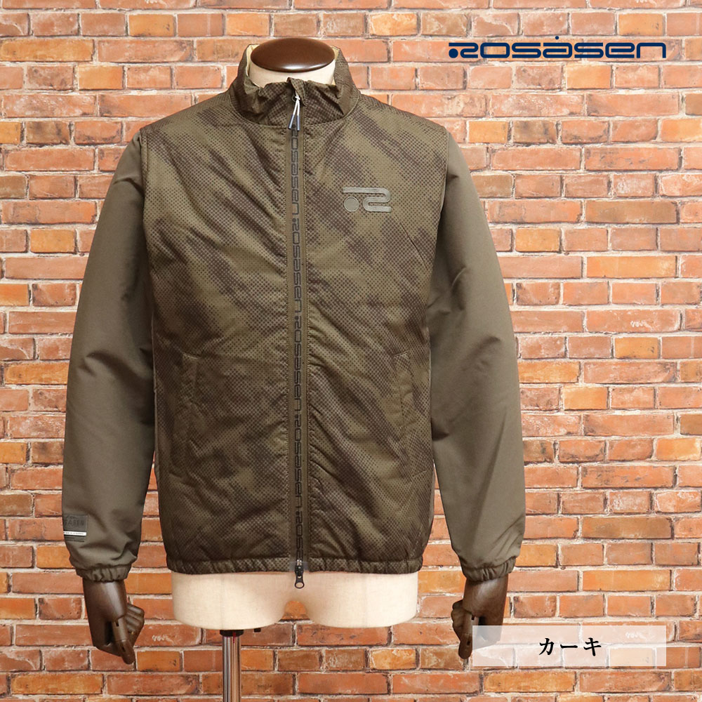 【期間限定ポイント10倍】秋冬 Rosasen 中綿ブルゾン 044-59111 蓄熱 撥水 ストレッチ ドット迷彩 プリント 異素材切替 高機能 ゴルフ メンズ 紳士 ロサーセン【mc177-33000TAF】