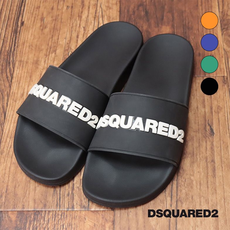 DSQUARED2 シャワーサンダル FFM0023 ロゴ レタード ラフ リラックス ビーチ キャンプ レジャー 楽ちん プレゼント ディースクエアード 訳あり【id301-45100TAF】