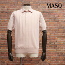 【期間限定ポイント15倍】【楽天スーパーSALE】【アウトレット】MASQ サマーニット ポロシャツ M5425-3039 透かし編みアーガイル イタリア製 半...