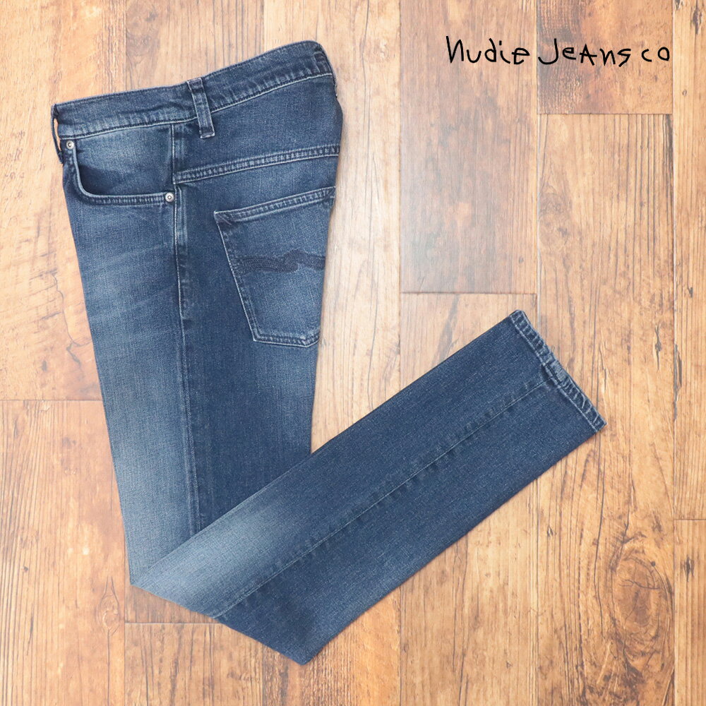【期間限定ポイント15倍】Nudie Jeans デニムパンツ THIN FINN 112918 BLACK WEFT INDIGO 製品染 こな..