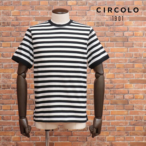 CIRCOLO 1901 ボーダーTシャツ CN3976 ジャージー快適 定番 万能 半袖 カットソー チルコロ1901 メンズ ハイランク【kd462-20900TAF】 CIRCOLO 1901 ボーダーTシャツ CN3976 ジャージー快適 定番 万能 半袖 カットソー チルコロ1901 メンズ ハイランク【kd462-20900TAF】