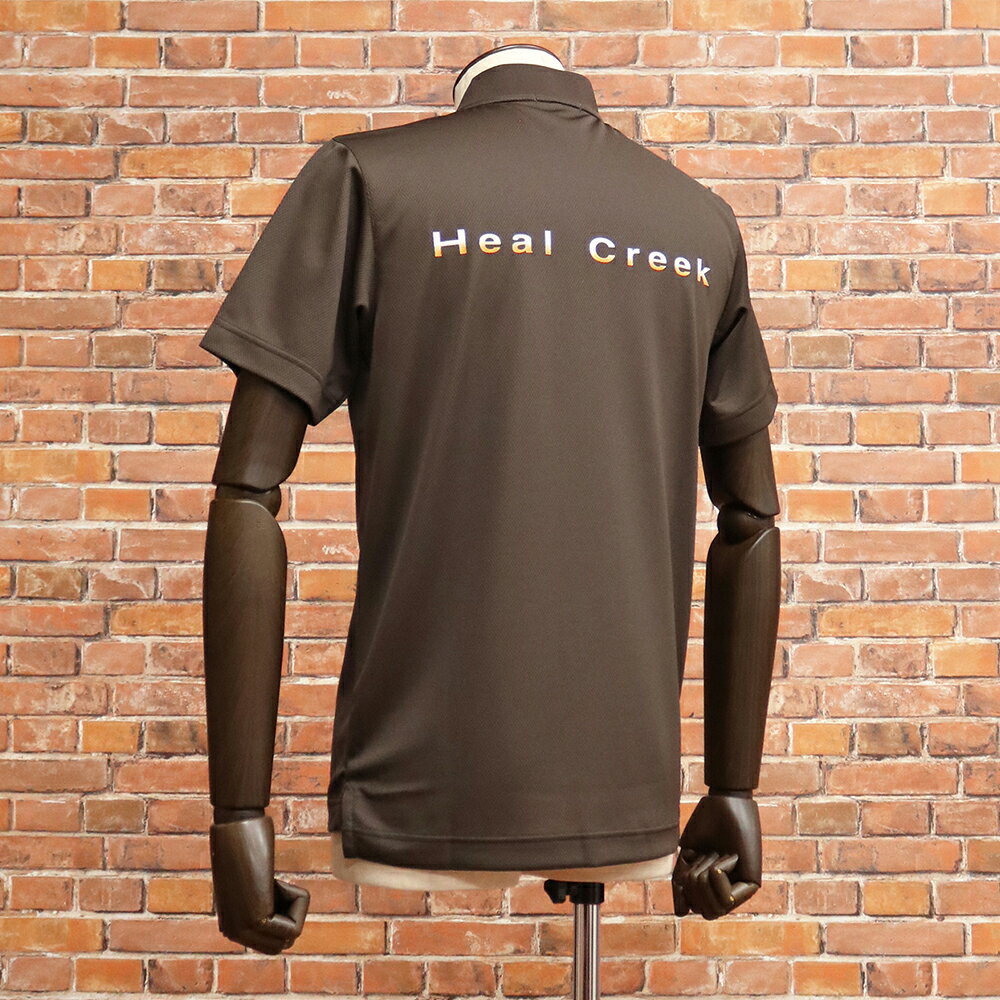 【期間限定ポイント15倍】春夏 Heal Creek 半袖シャツ 001-28640 ボンバーカラー 吸水速乾 ゴルフ 30代 40代 50代 メンズ 紳士 ヒールクリーク【ki137-19800TAF】
