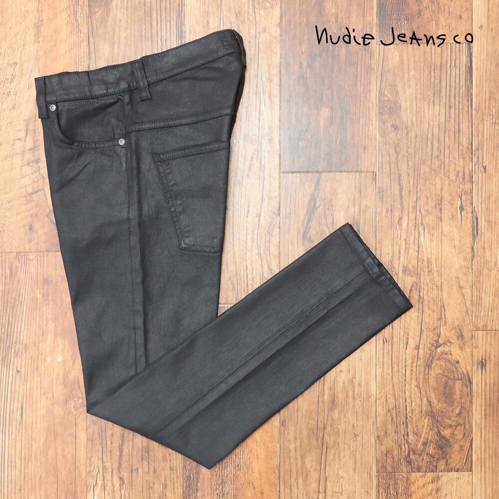 【期間限定ポイント15倍】Nudie Jeans デニムパンツ THIN FINN 111555 BACK 2 BLACK ストレッチ コーテ..