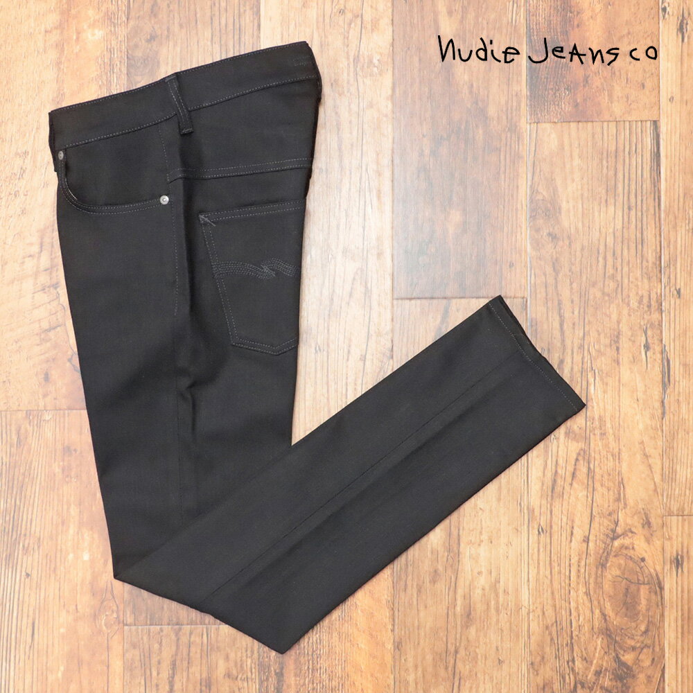 【期間限定ポイント15倍】Nudie Jeans 美脚デニムパンツ THIN FINN 112303 DRY COLD BLACK シンプル 定..