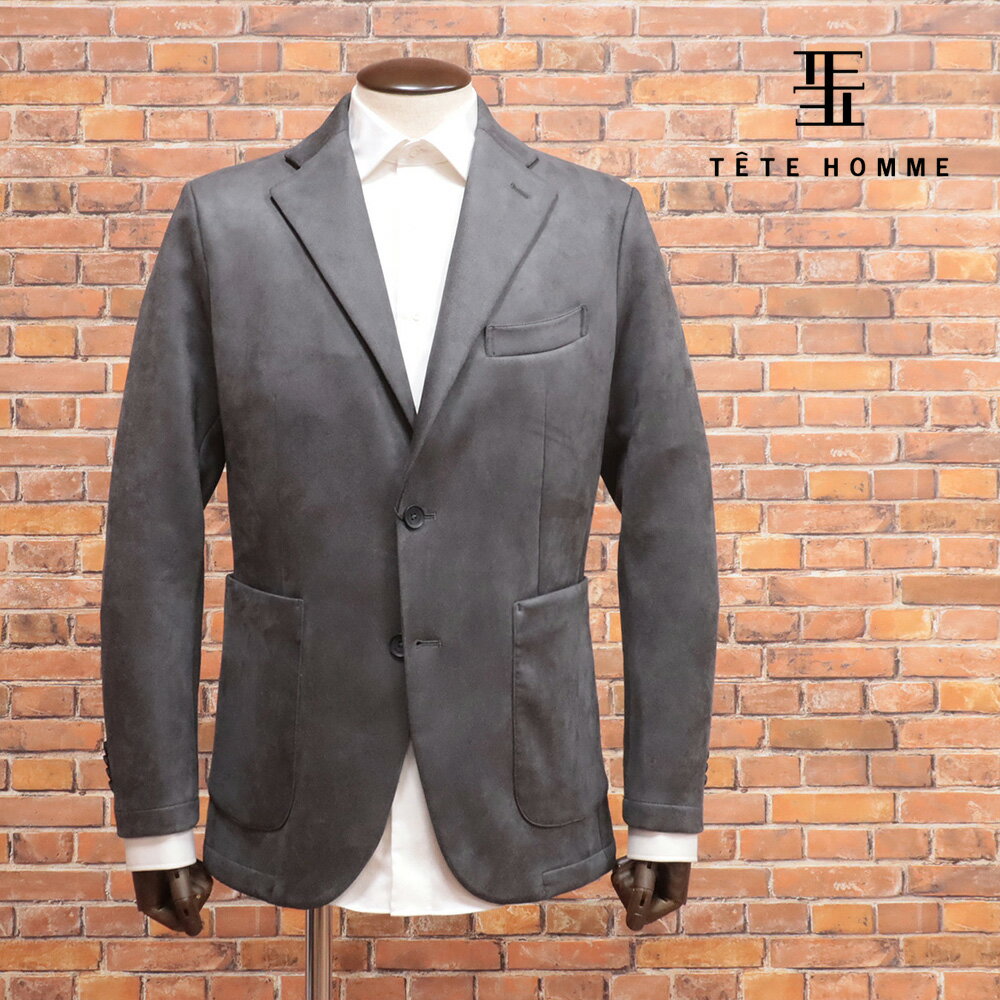 【期間限定ポイント10倍】24AW TETE HOMME スエード ジャケット 1024533031 ボンディング 軽量 快適 ちょいワル 色気 メンズ 楽ジャケ【ma477-25300TAF】