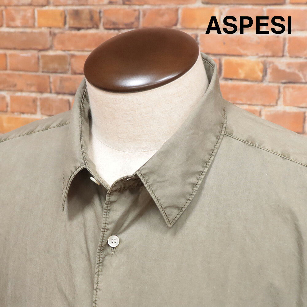 【期間限定ポイント10倍】ASPESI カジュアル シャツ CE29 さらっとブロード ガーメントダイ こなれ感 ..