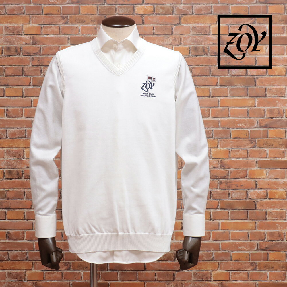 【期間限定ポイント10倍】ZOY ニットベスト 071422701 撥水 Proof PLUS Vネック セーター ロゴ刺繍 シンプル ゴルフ メンズ 紳士 ゾーイ【md380-25300TAF】