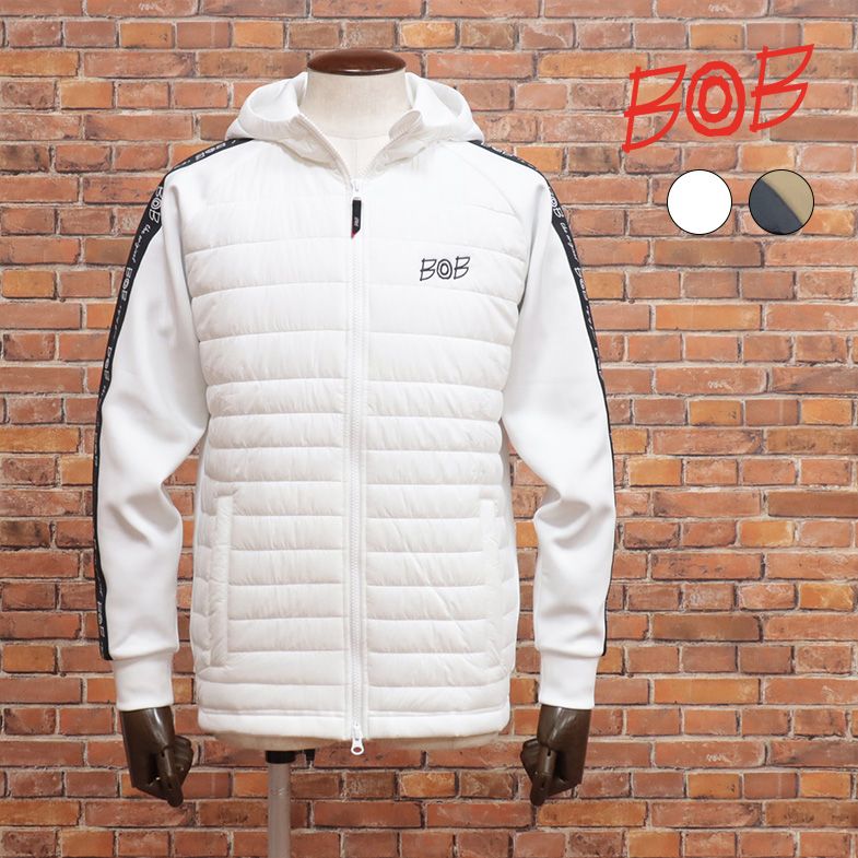 23秋冬 BOB 中綿 ハイブリッド ブルゾン 撥水 透湿LEOFEEL＆保温 ソーラーセンサーL 高機能 スポーティー ゴルフ お洒落 メンズ アウター【jb326-35200TAF】