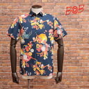 【期間限定ポイント5倍】春夏 BOB 和柄シャツ 074723204 薄手ガーゼ 花柄 イタリア製 半袖 ボブ リゾート アロハ メンズ ハイカジュアル【ka1...