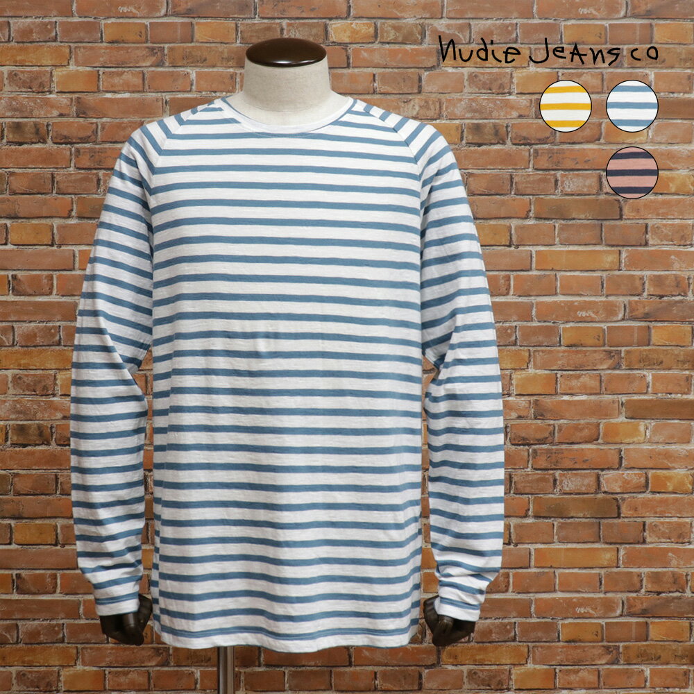 【期間限定ポイント10倍】Nudie Jeans 長袖Tシャツ OTTO BRETON STRIPE ラグラン ボーダー 綿100％ オーガニックコットン メンズ 紳士 ヌーディージーンズ【me220-13200TAF】