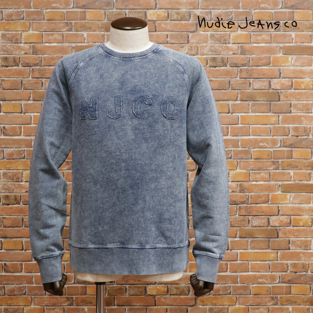 【期間限定ポイント10倍】Nudie Jeans スウェット SAMUEL NJCO PATCHED ロゴ パッチ トレーナー オーガニックコットン 綿100％ メンズ 紳士 ヌーディージーンズ【me229-33000TAF】(4)