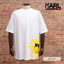 【期間限定ポイント5倍】KARL LAGERFELD 丸首Tシャツ 755441 521224 SMILEY WORLD 半袖 カール ラガーフェルド インポート メンズ【kd373-28600TAF】