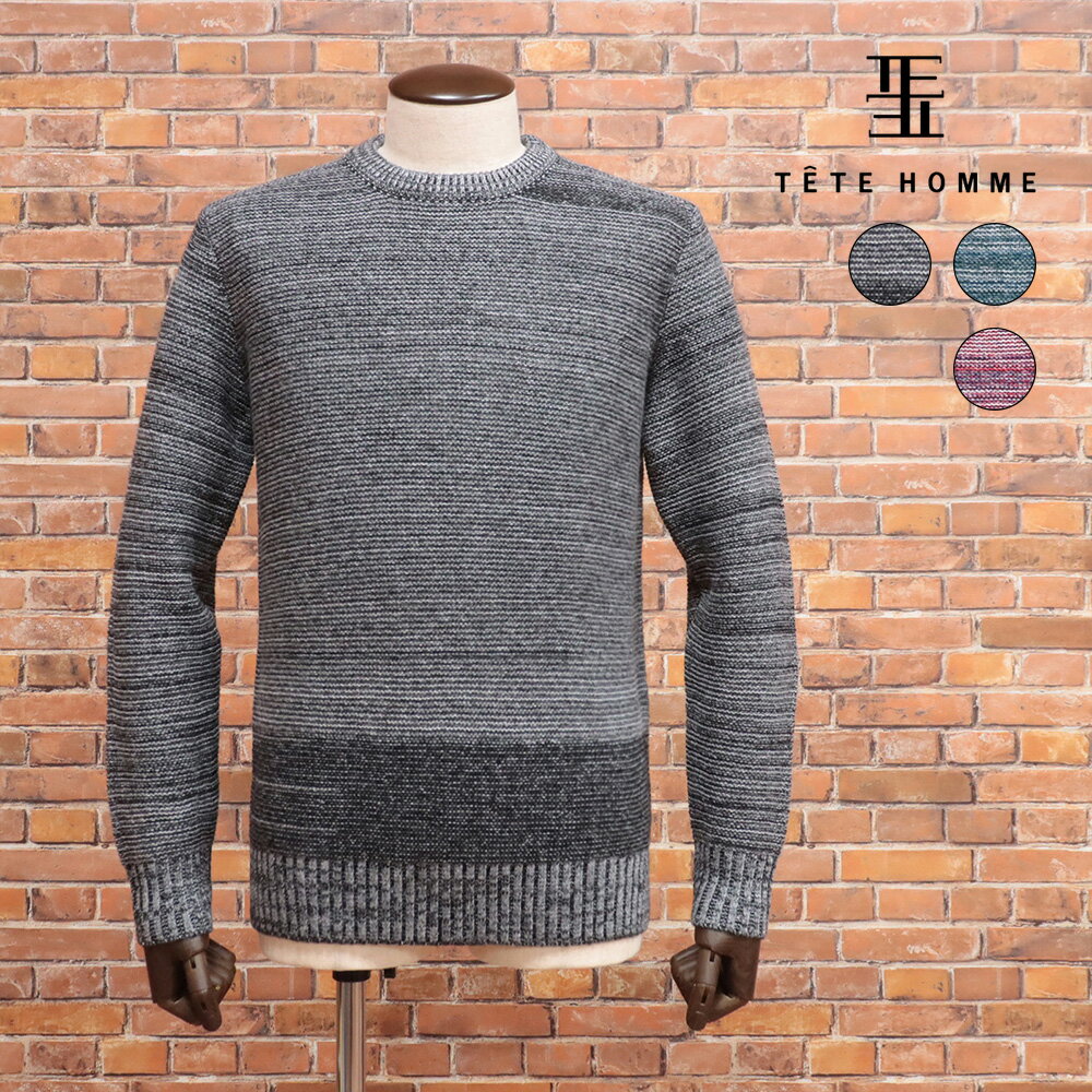 �ڴ��ָ���ݥ����10�ܡ�24���� TETE HOMME �ߥå����奯�롼�ͥå� �˥å� 1024667061 ��ȥ� ���� �ƥåȥ��� ��� �»� �ץ쥼��...